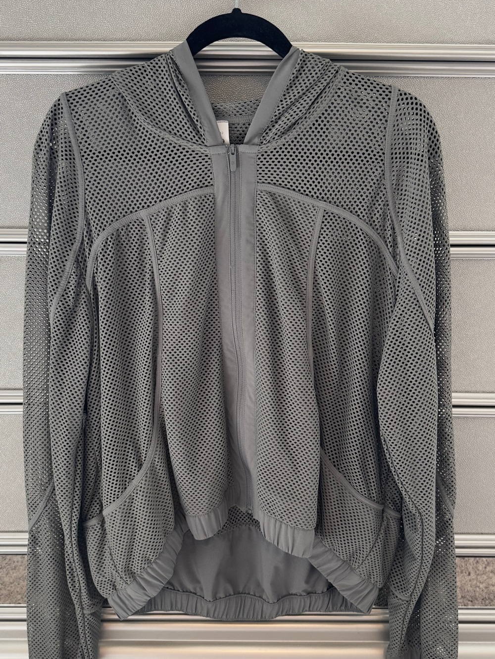 lululemon athletica Light Grey Mesh Zip Jacket